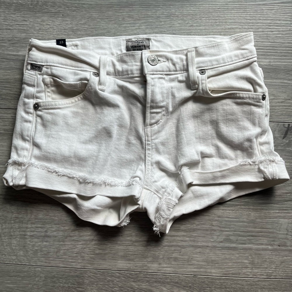 Citizens of Humanity White Denim Shorts